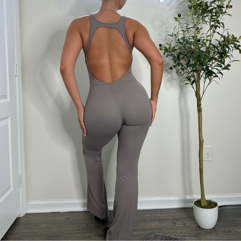 Backless Flare Jumpsuit